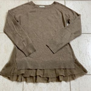 Garnet Hill Shirttail Cashmere Sweater.